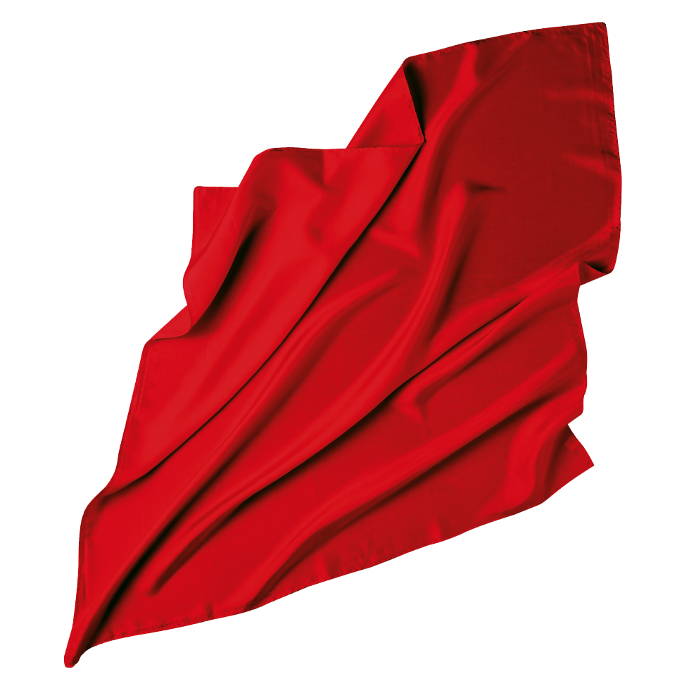 Foulard bandana in pura seta 100% 80x80 cm rosso - AMAS The Best